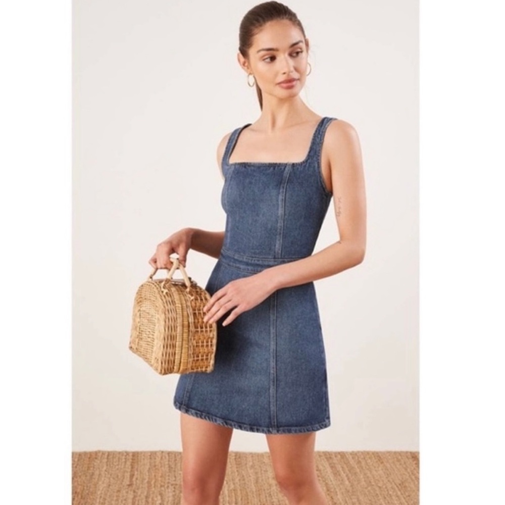 Denim Reformation Parker Dress